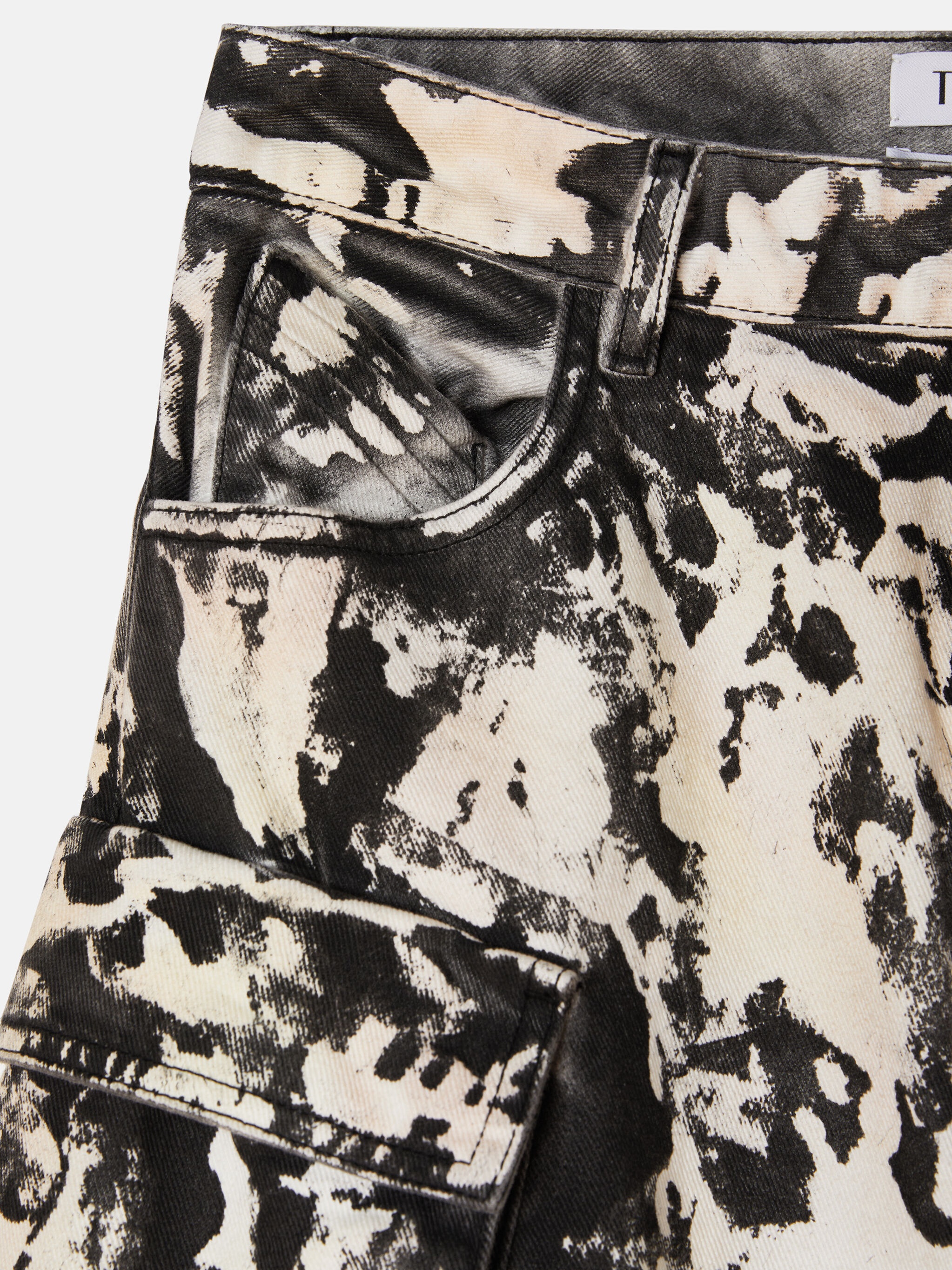''FERN'' BLACK, WHITE AND SOFT PINK LONG PANTS - 4