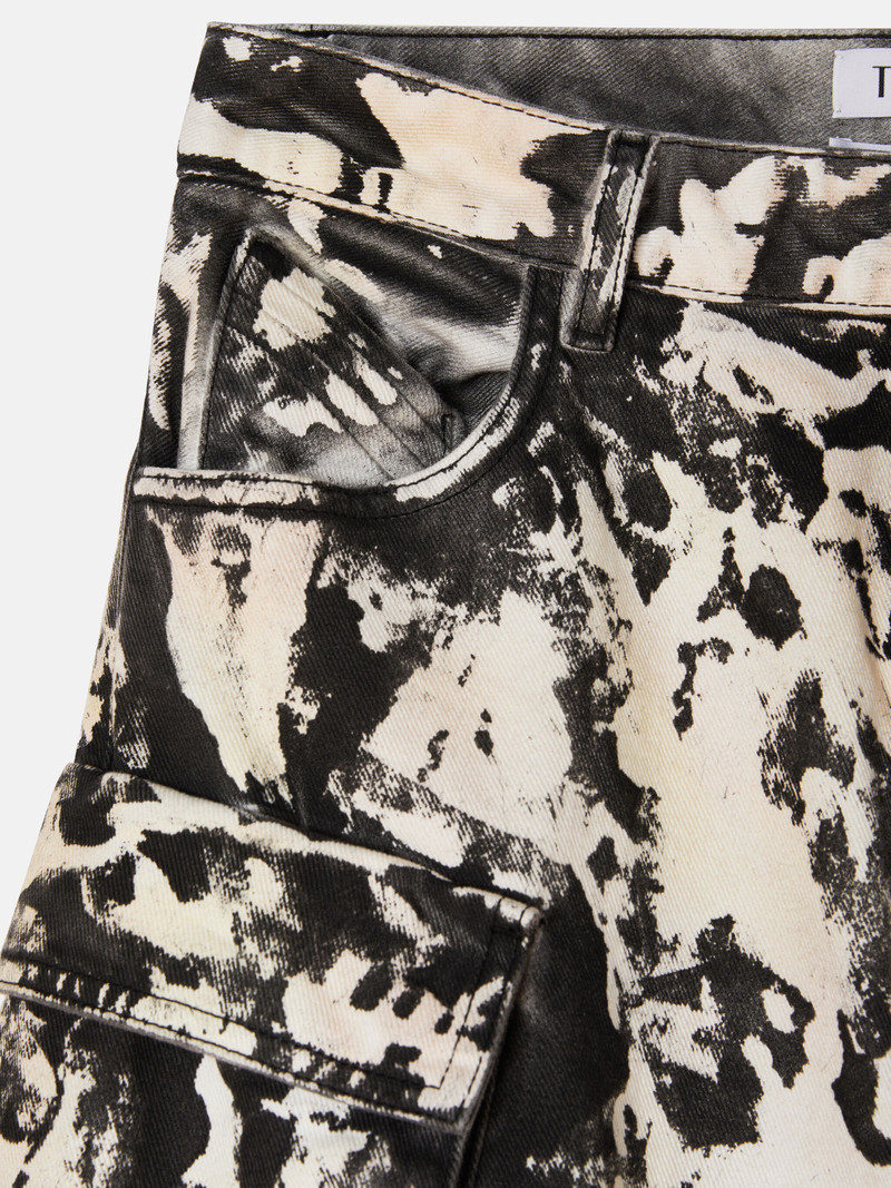 ''FERN'' BLACK, WHITE AND SOFT PINK LONG PANTS 4