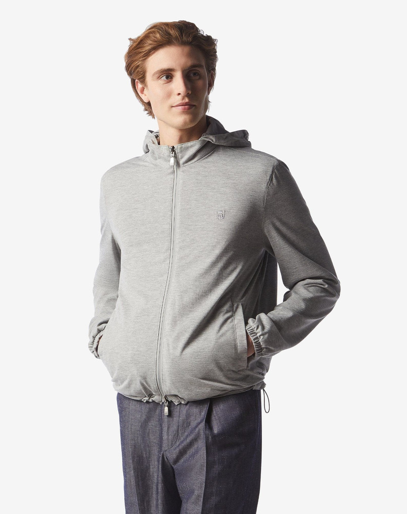 Grey water-repellent reversible jacket 6