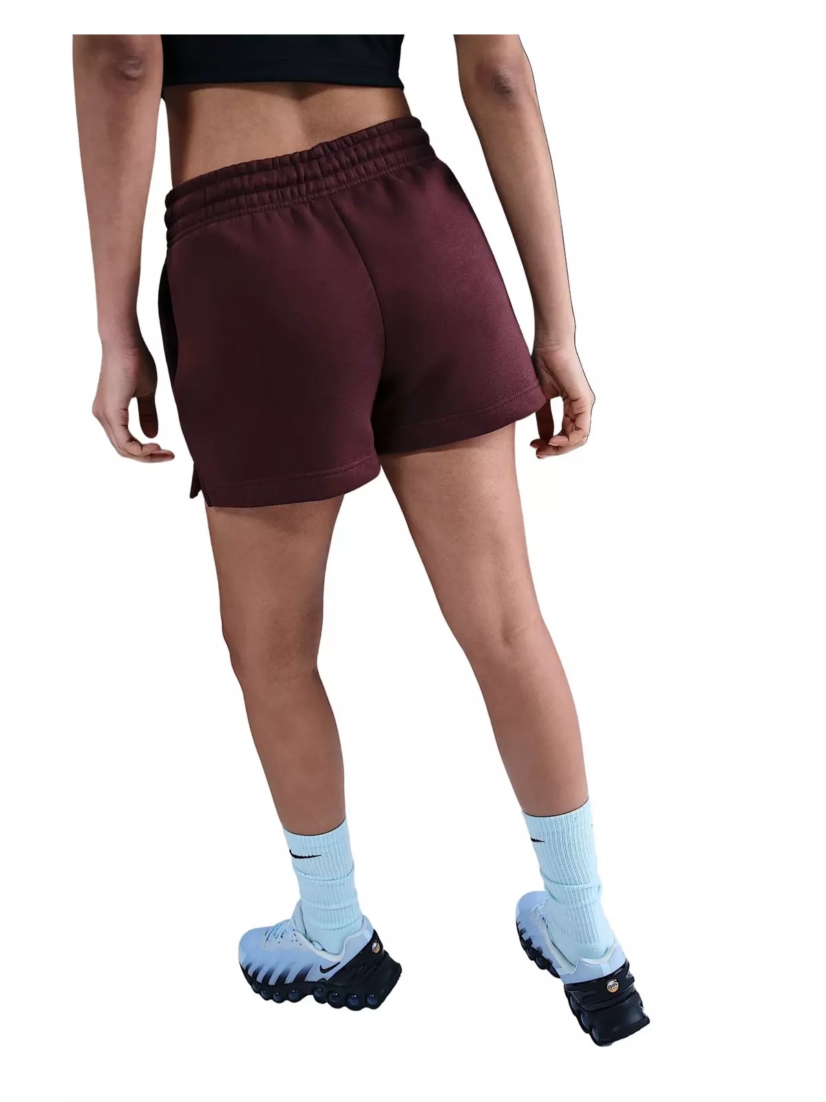 Women's Sportswear Phoenix Fleece Mid-Rise 4" Shorts -Burgundy - 2