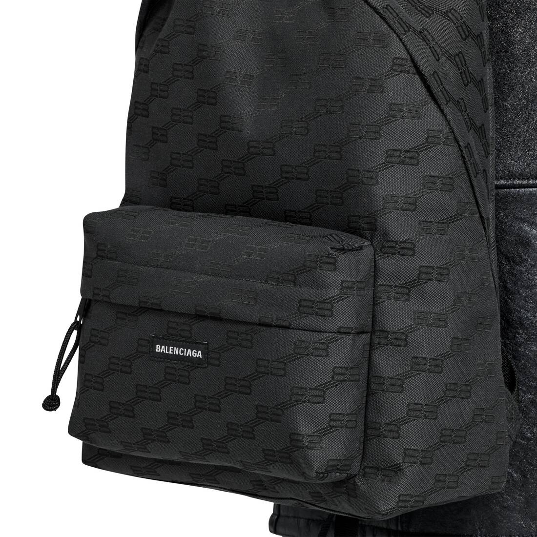 BALENCIAGA signature medium backpack bb monogram jacquard canvas