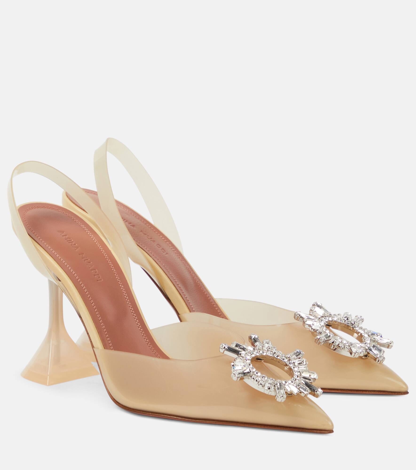 Begum 95 PVC slingback pumps - 1