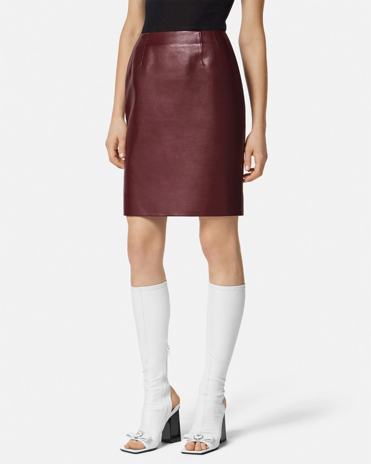Leather Pencil Skirt - 4