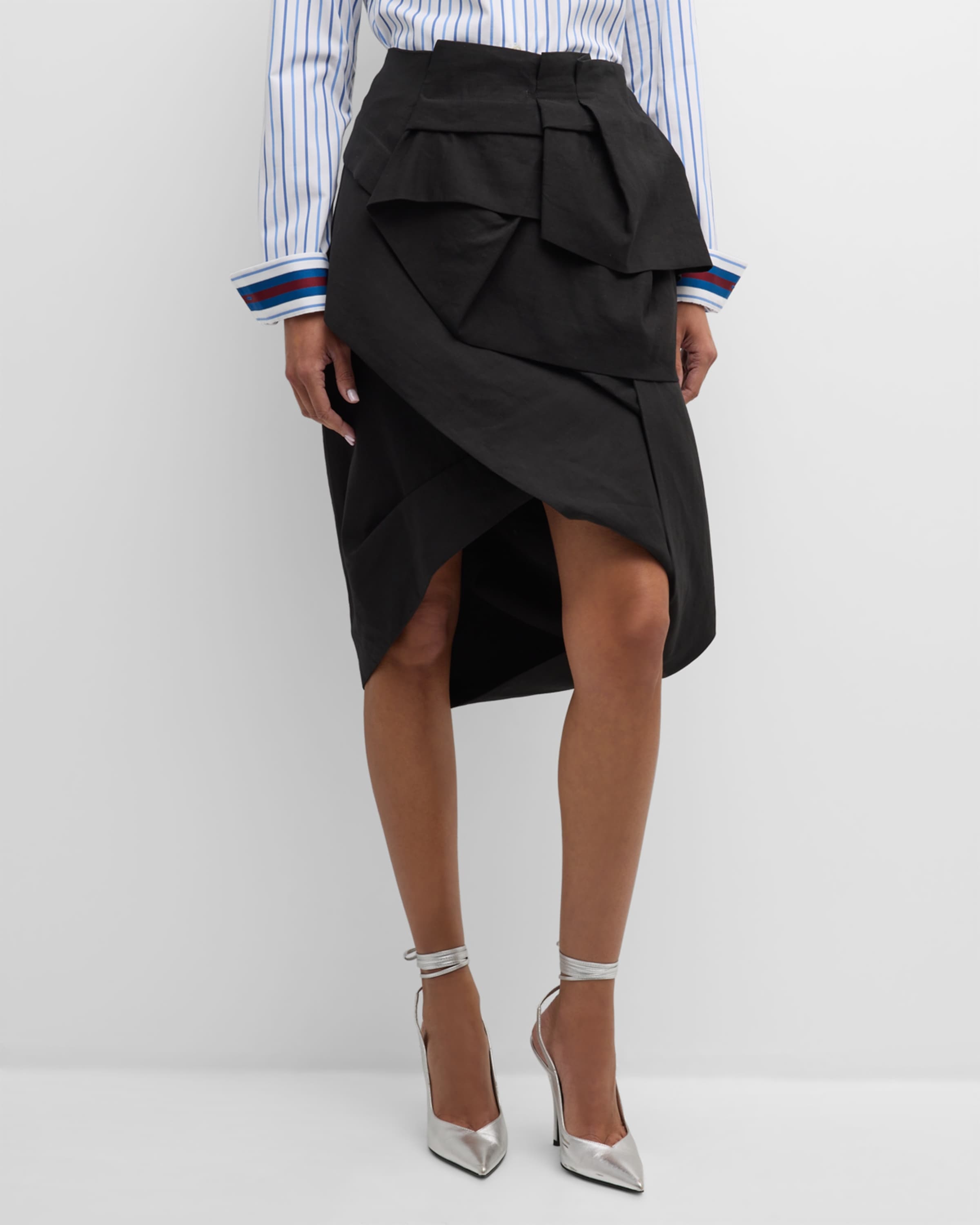 Dries Van Noten Sispy Tiered Ruffle Wrap Skirt