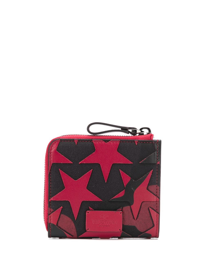 Valentino camouflage star patch wallet outlook