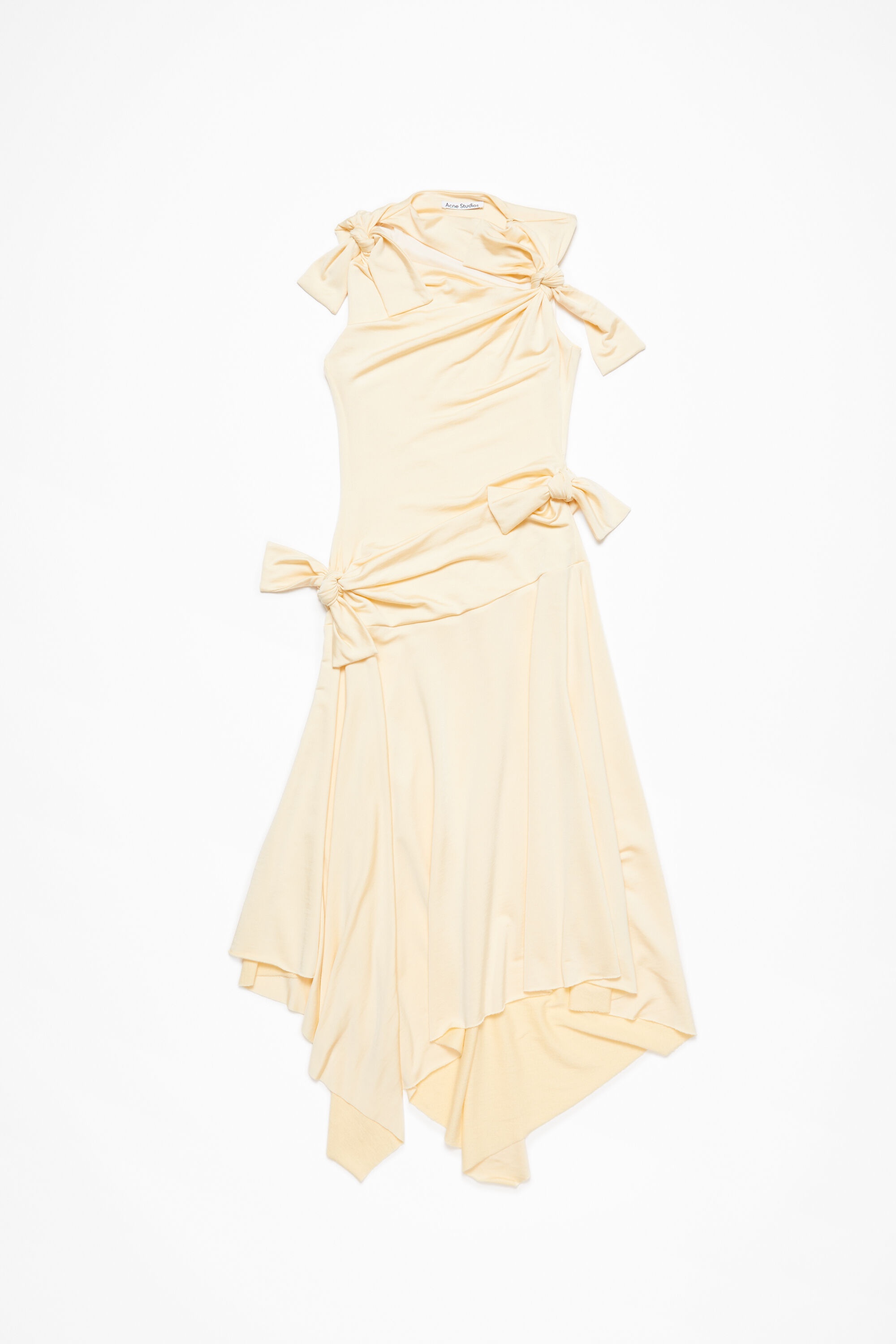 Tie-up dress - Soft yellow - 7