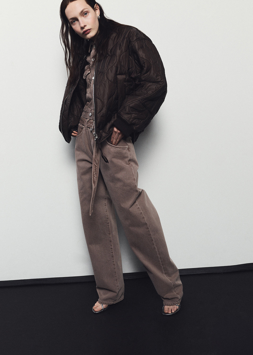 ISLA QUILTED JACKET IN BOURBON - 2
