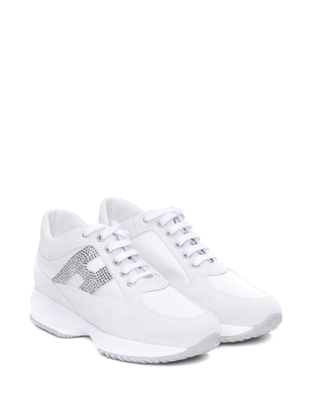 studded logo lace up sneakers - 2
