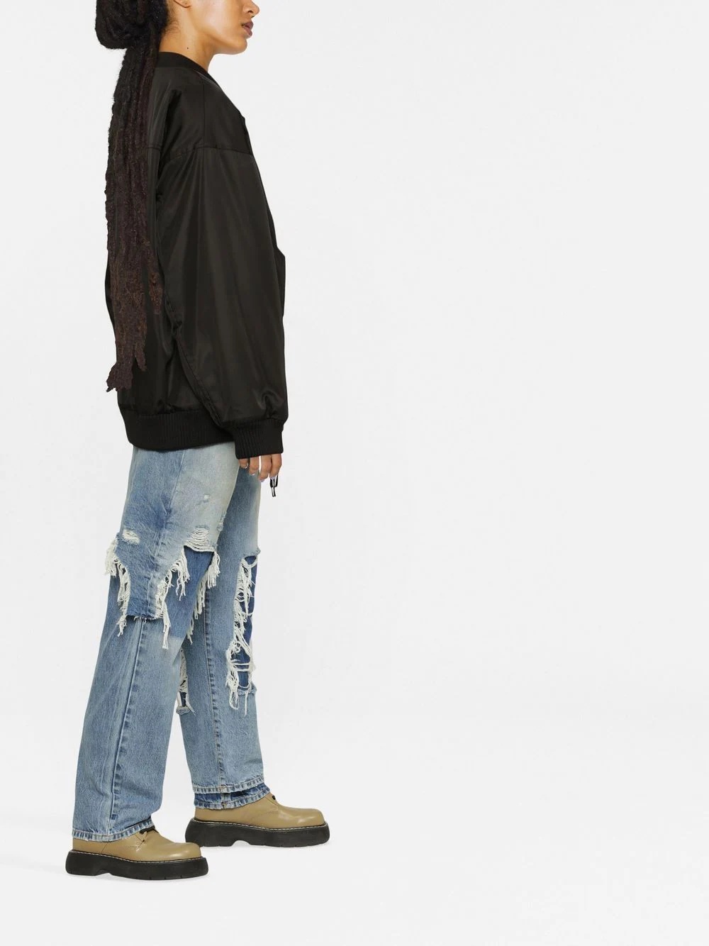 embroidered-logo bomber jacket - 3