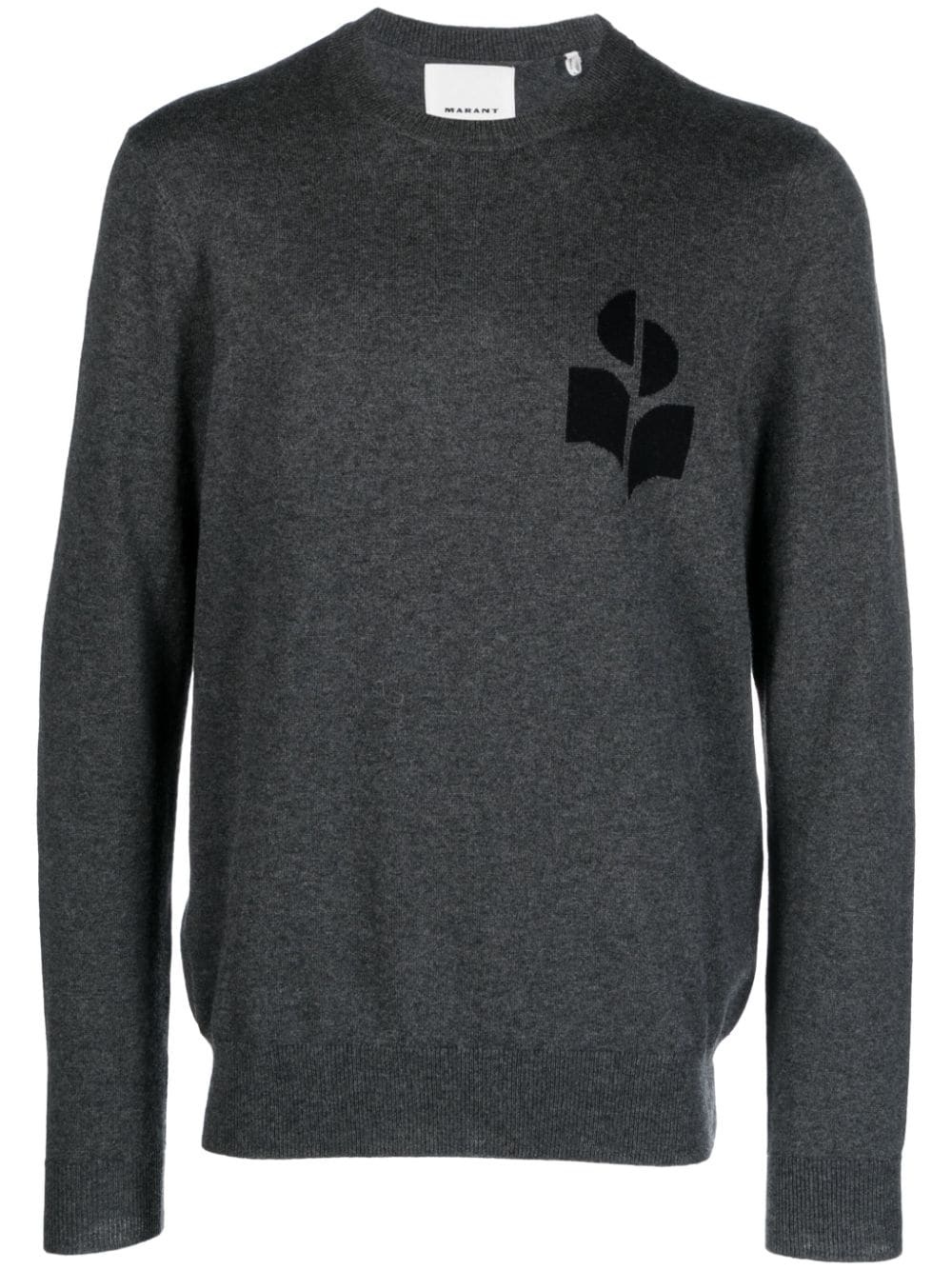 logo-print crew-neck jumper - 1