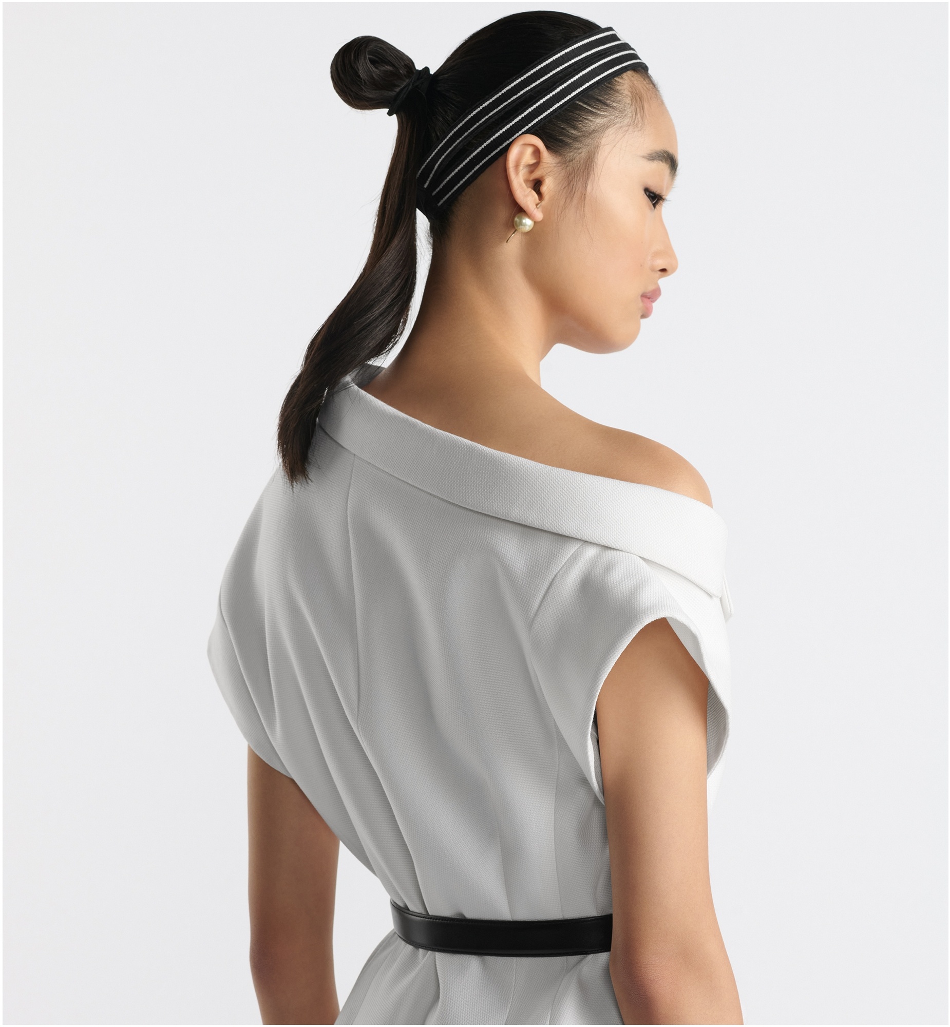 Dior Asymmetric Short-Sleeved Jacket with Belt | REVERSIBLE