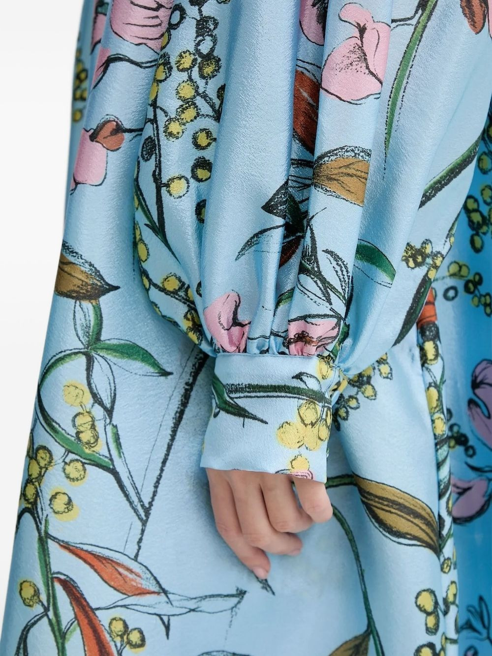 floral-print mini dress - 5