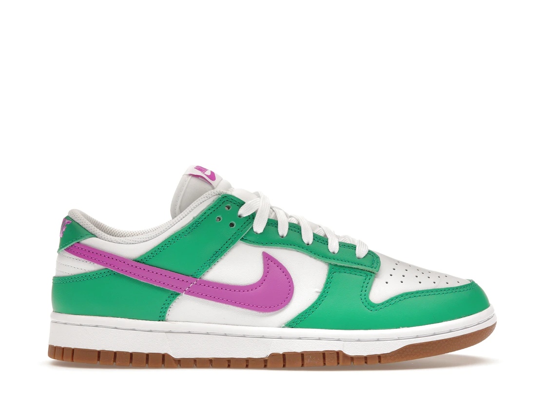 Nike Dunk Low White Stadium Green Fuchsia (Women's) - 1