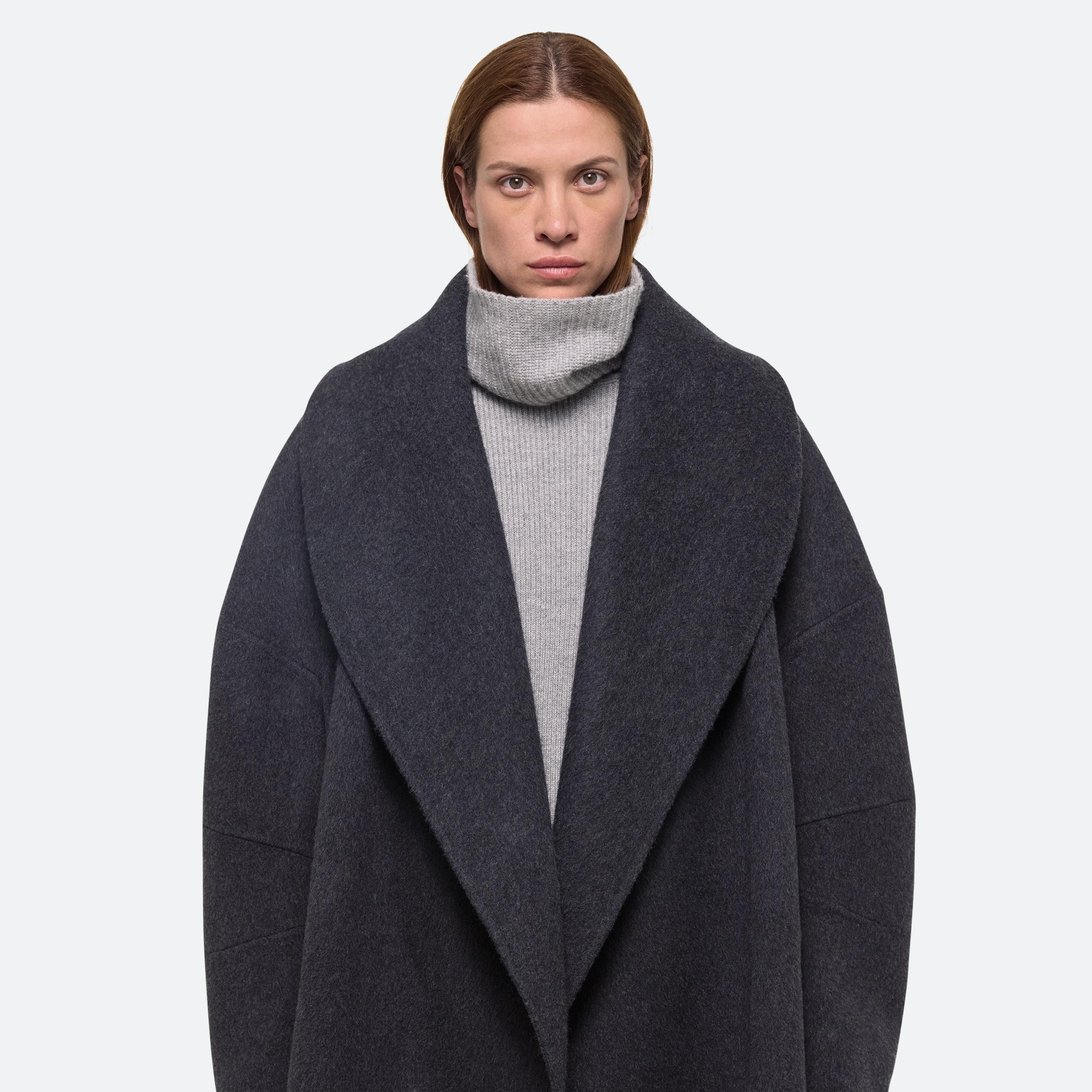 DOUBLE-FACED APEX COCOON COAT - 11