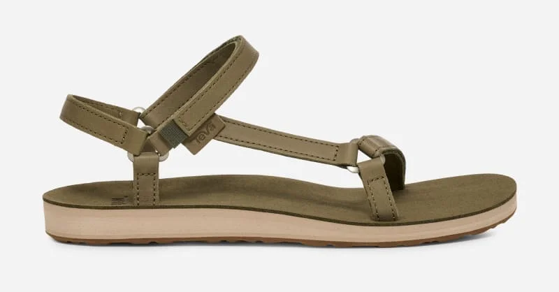 Women's Original Universal Slim Leather Sandal in Burnt Olive - 1