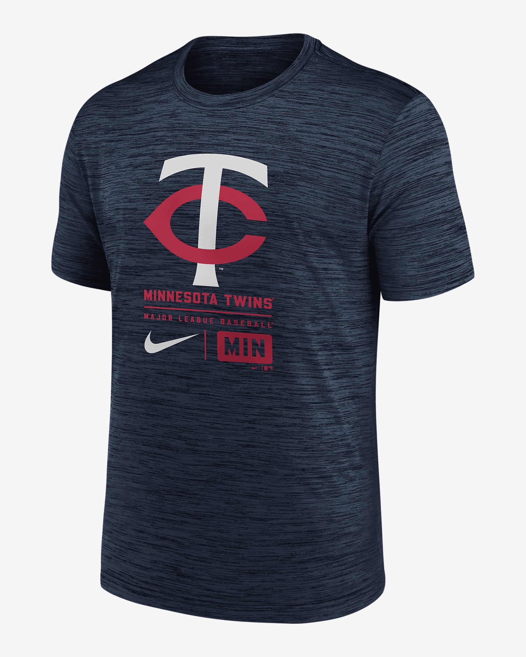 Minnesota Twins Large Logo Velocity Nike Men's MLB T-Shirt - 1