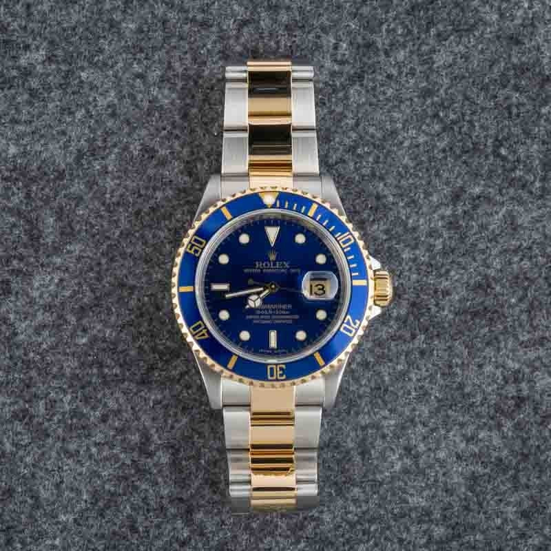 182287 Pre Owned Rolex Submariner Ref 16613T Blue Dial - 5