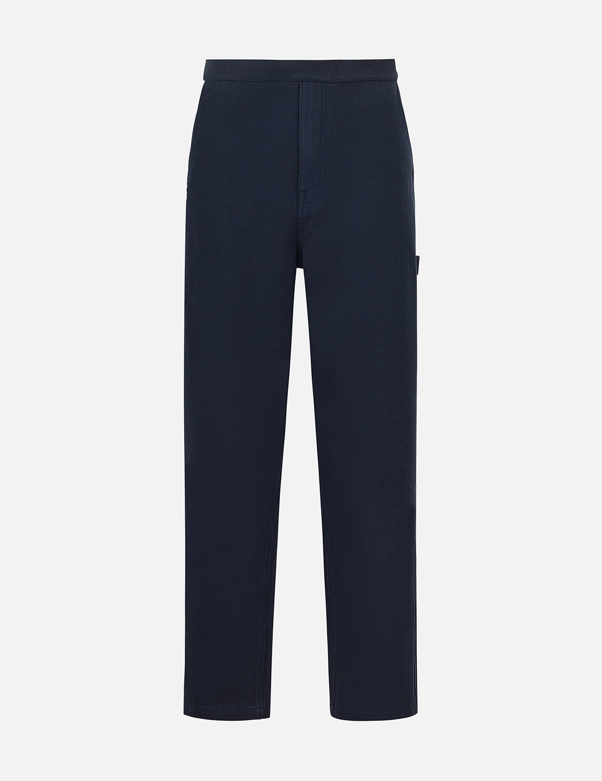 Slogan Appliqué Embroidery Straight Fit Worker Chino - 2