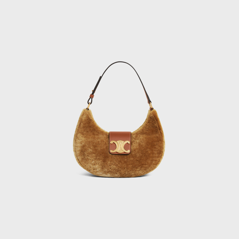 MEDIUM AVA TRIOMPHE BAG in SHEARLING AND CALFSKIN 1