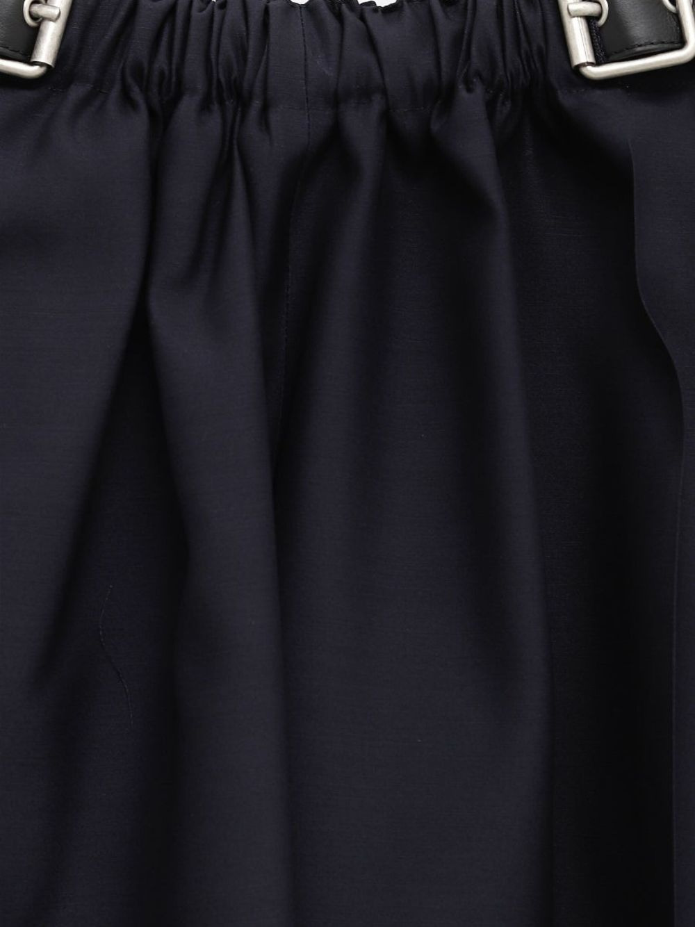pleated leather-belt trousers - 3