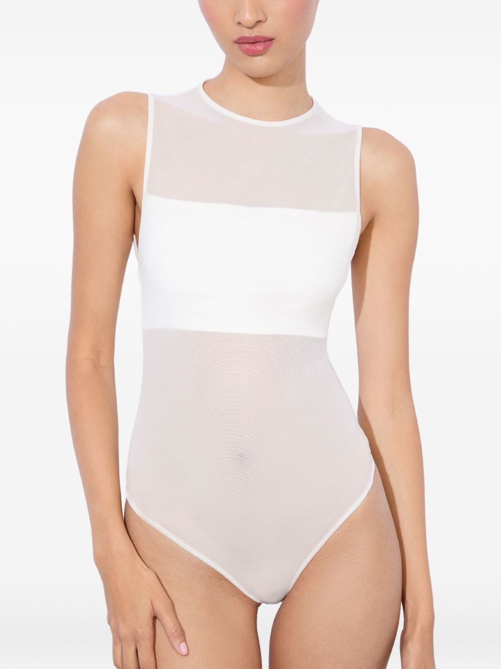 mesh-panelled bodysuit - 4