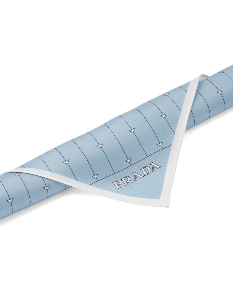Prada Printed twill scarf outlook