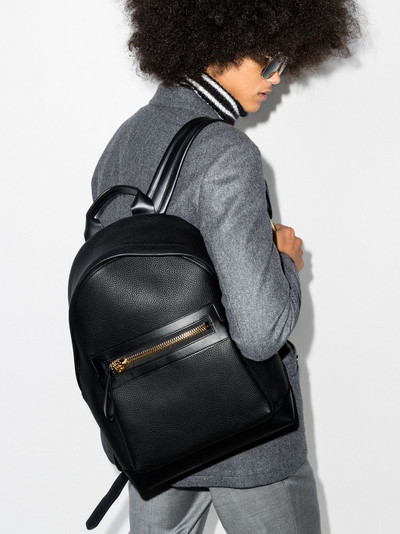 TOM FORD Buckley grained-leather backpack outlook