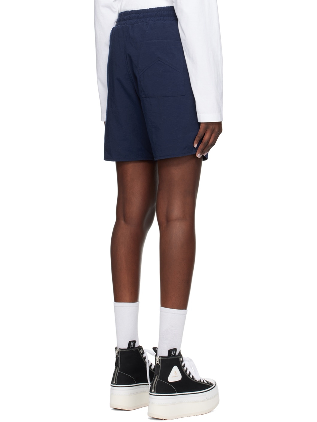 Navy Printed Shorts - 3
