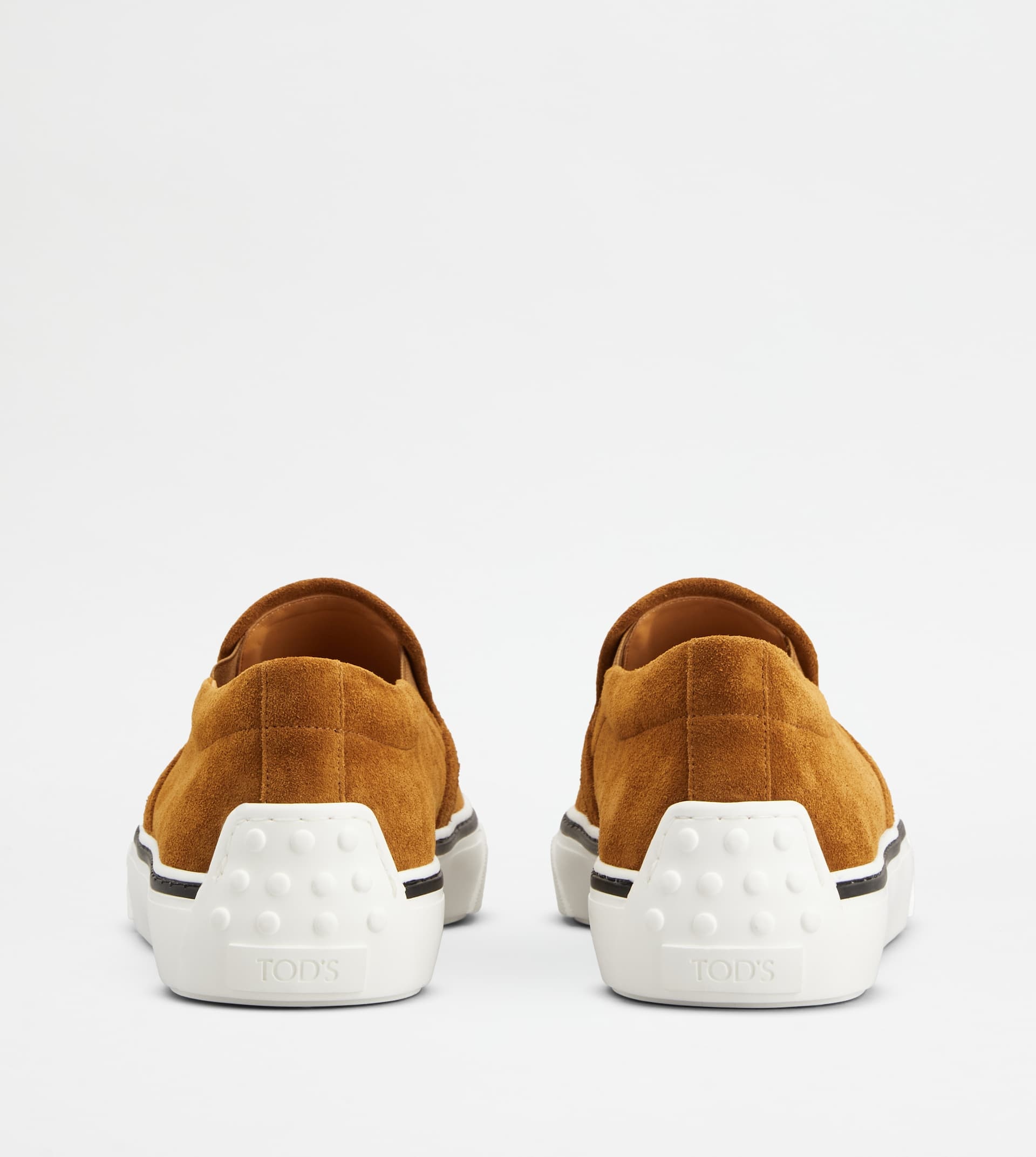 SLIP-ONS IN SUEDE - BROWN - 3