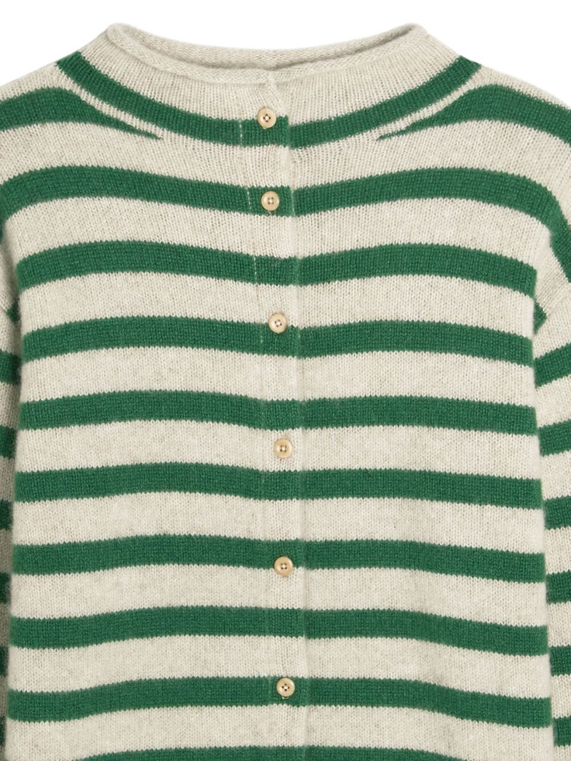 The Elder Statesman Cousteau striped button cardigan outlook