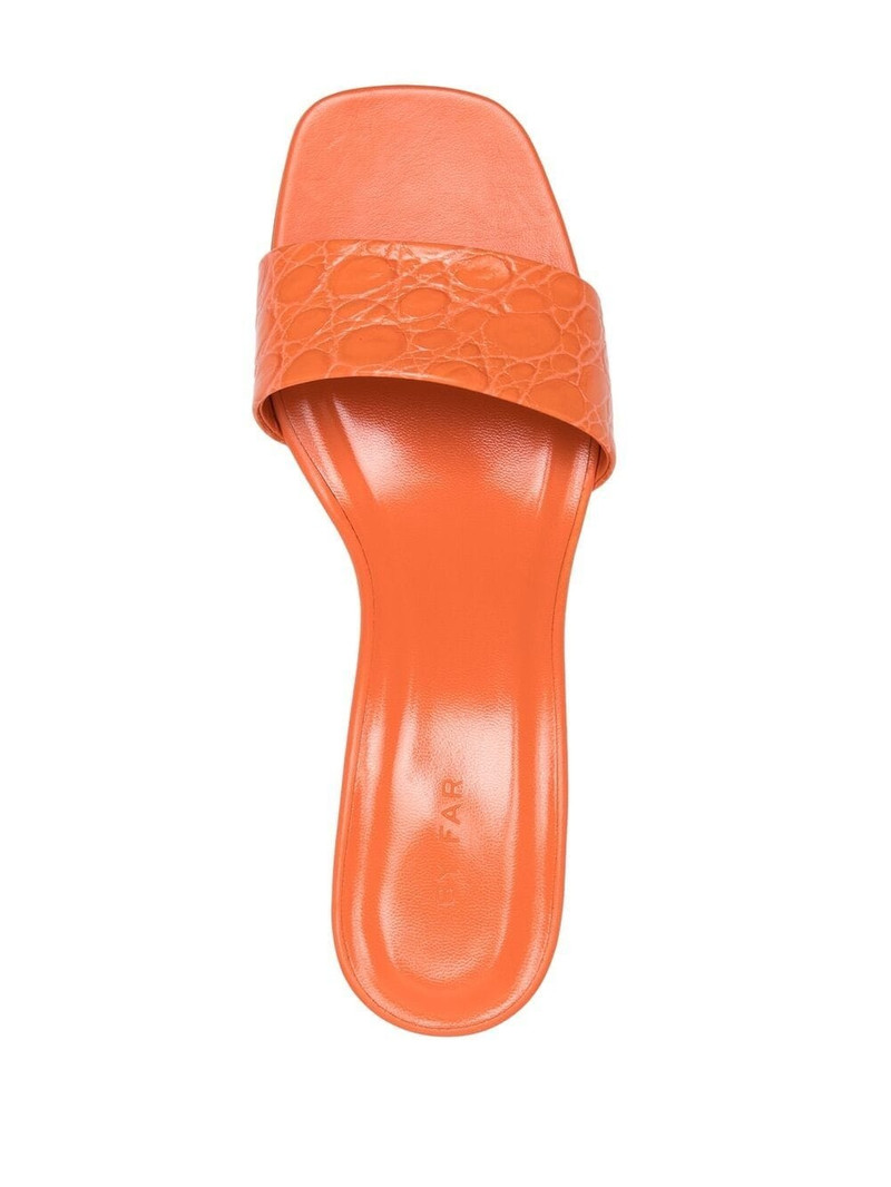 Ceni crocodile-embossed mules 4