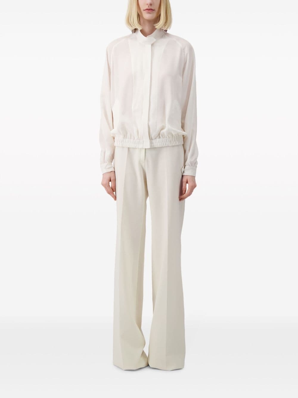 semi-sheer cotton-blend jacket - 2