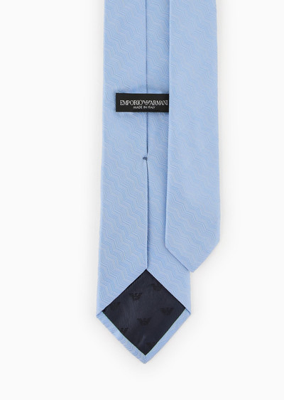 EMPORIO ARMANI Pure silk chevron jacquard tie outlook