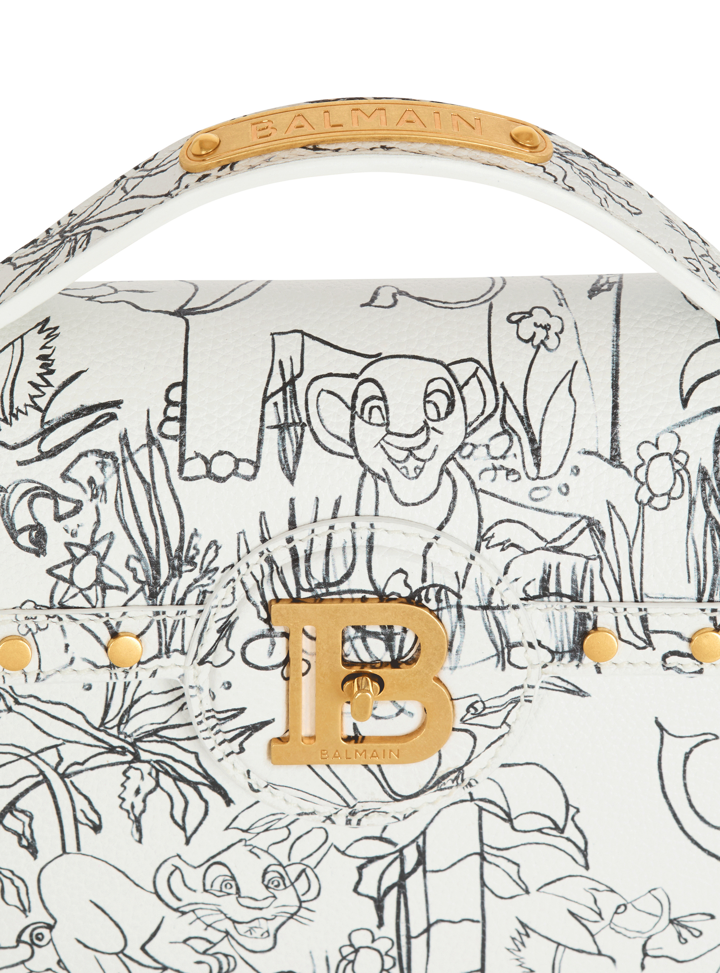 Disney x Balmain: The Lion King - B-Buzz Dynasty bag in Enfant Précoce print - 7