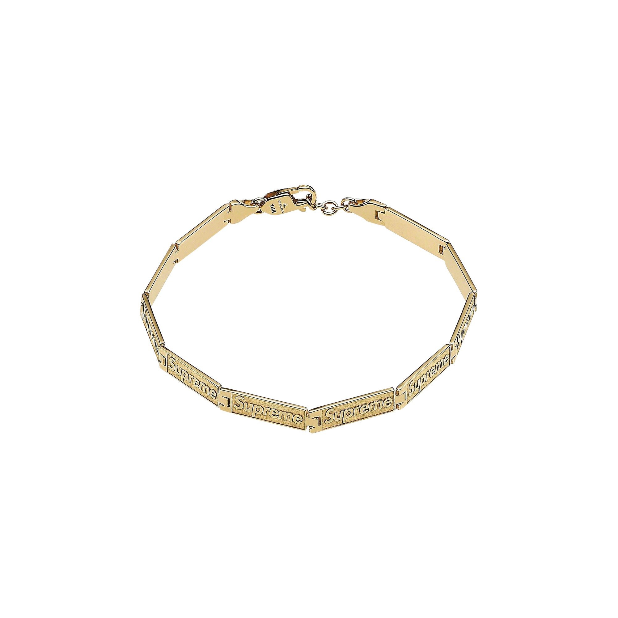 Supreme x Jacob & Co. Logo Link Bracelet '14K Gold' - 1