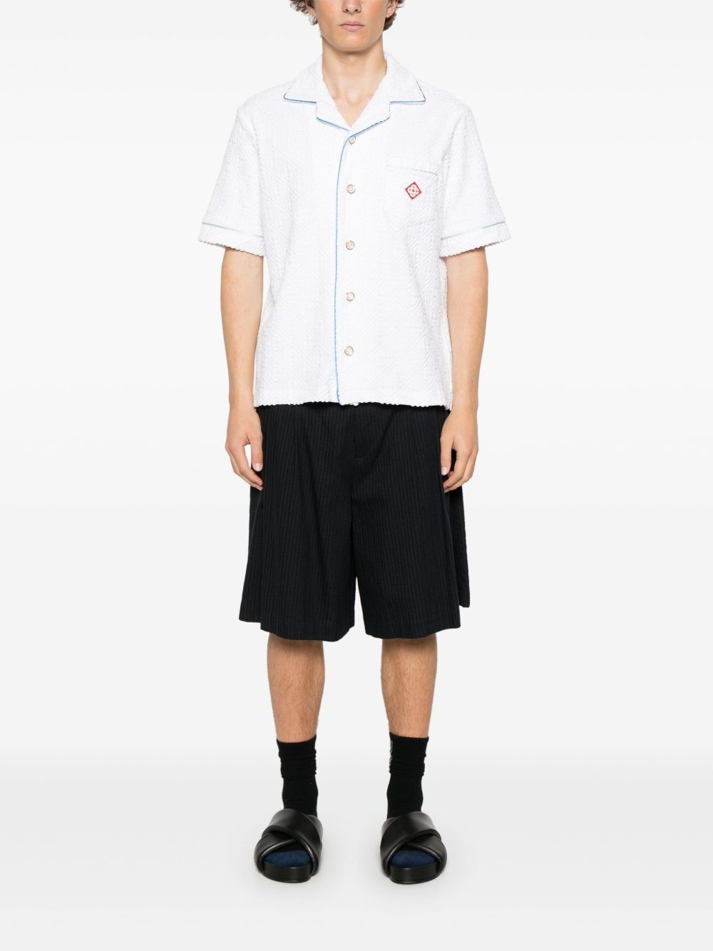monogram towelling shirt - 2