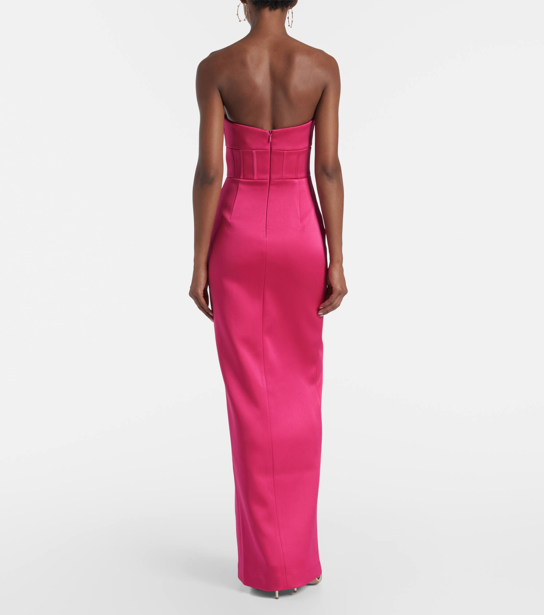 Saskia satin bustier gown - 3
