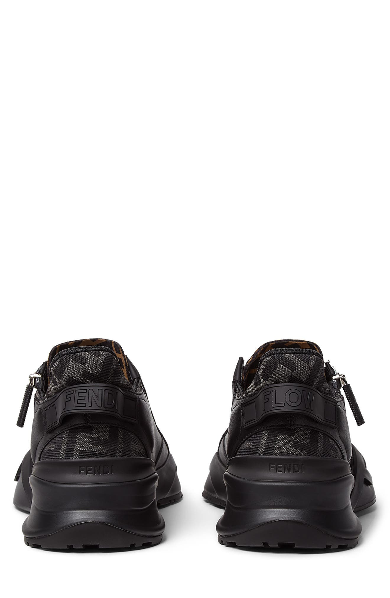 Fendi Flow Logo Low Top Sneaker in Nero/Grig.nero/Nero at Nordstrom - 4