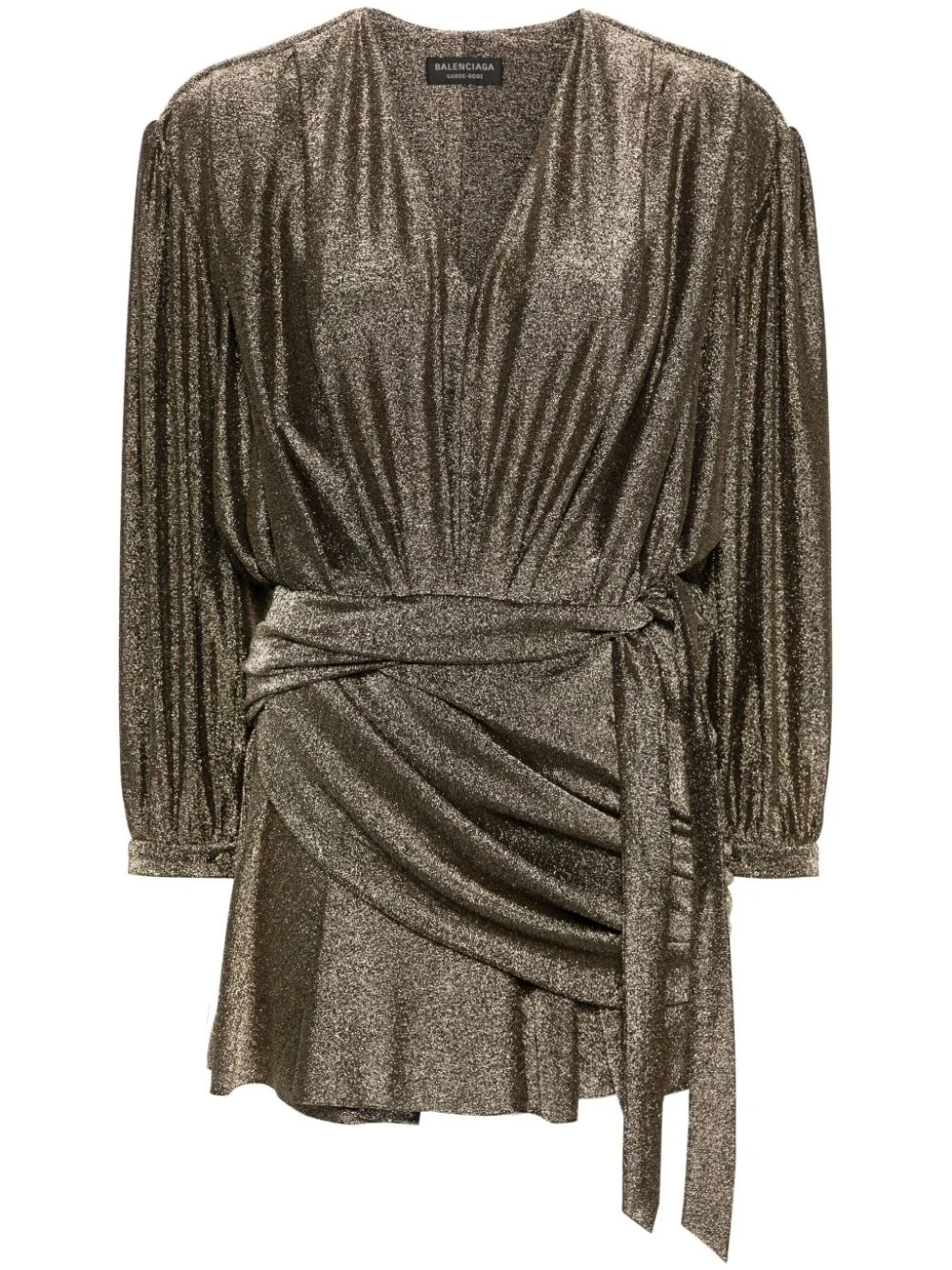 draped glitter minidress - 1