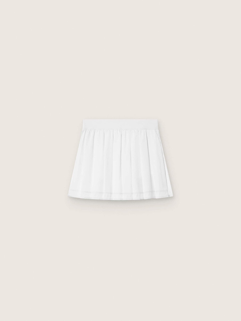 Golden Goose Pleated sports miniskirt in white outlook