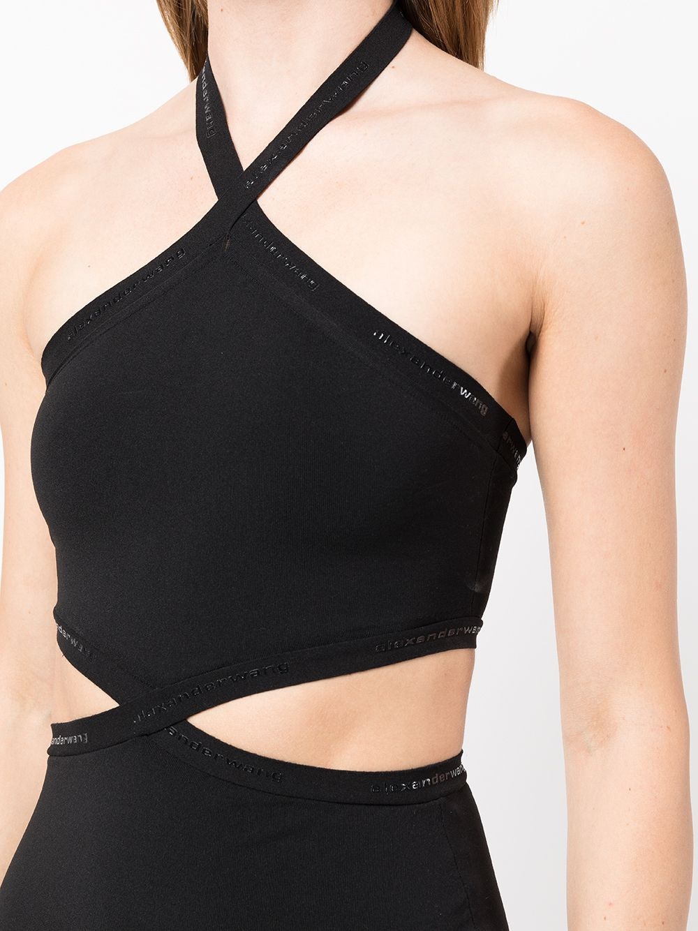 halterneck cut-out mini dress - 5
