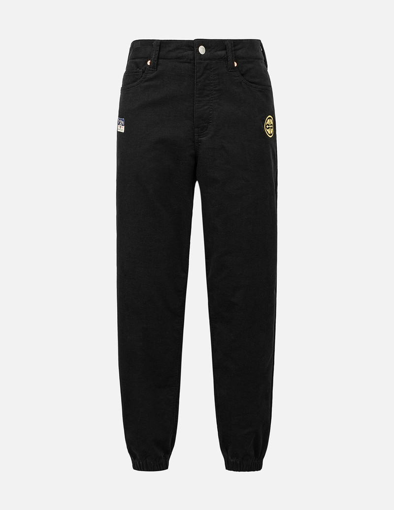 GODHEAD AND SEAGULL BROCADE APPLIQUÉ STRAIGHT FIT WOVEN JOGGERS 1