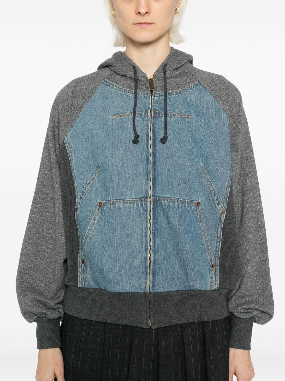 patchwork jacket - 5