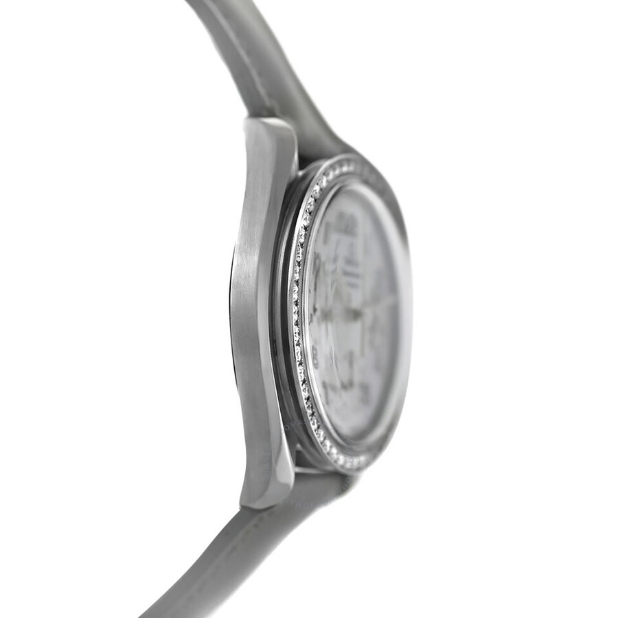 Pre-owned Omega Speedmaster Chronograph Automatic Diamond White Dial Ladies Watch 3815.72.55 - 3