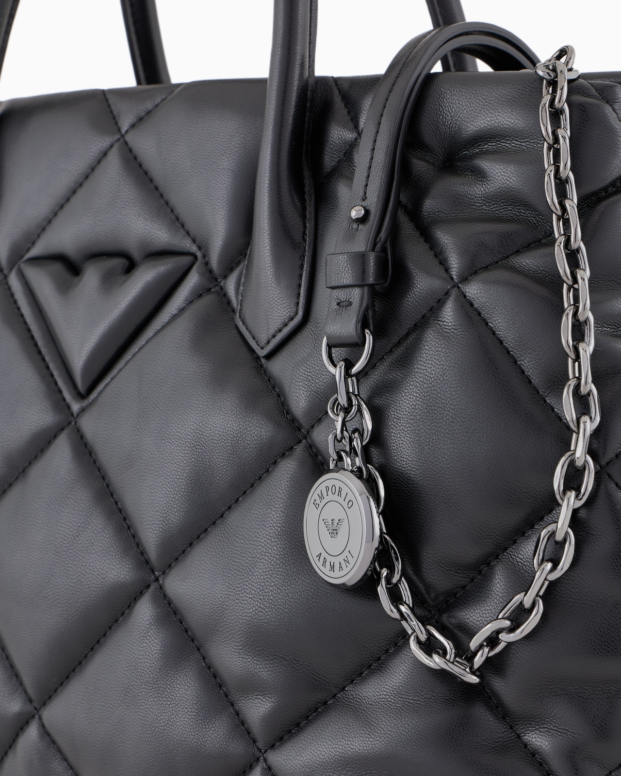 QUILTED NAPPA LEATHER-EFFECT LARGE HANDBAG - 5
