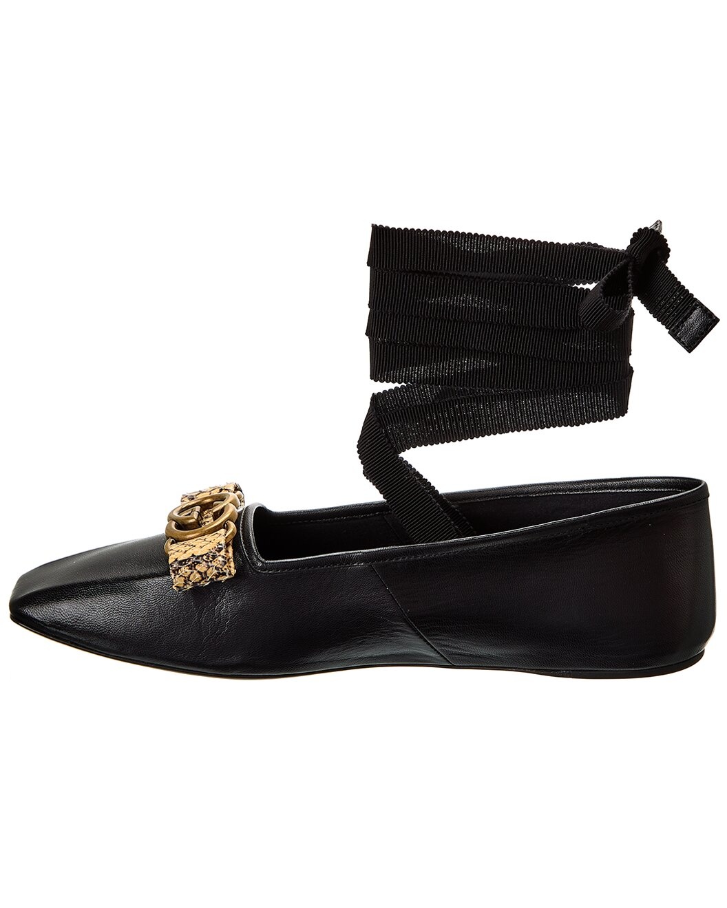 Gucci Double G Leather Ballet Flat - 2