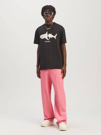 Palm Angels Shark-print organic cotton T-shirt outlook