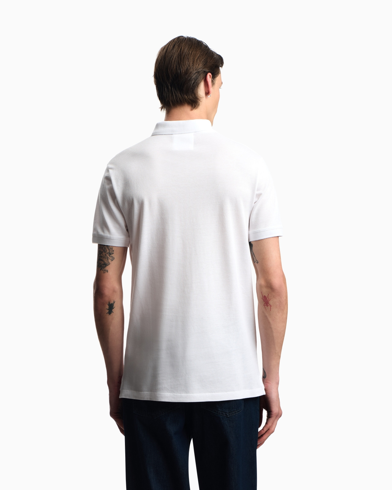 Mercerised piqué polo shirt with micro eagle - 3
