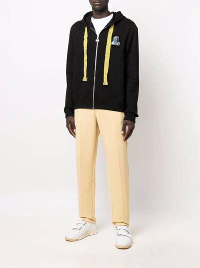 Lanvin logo-patch drawstring hoodie outlook