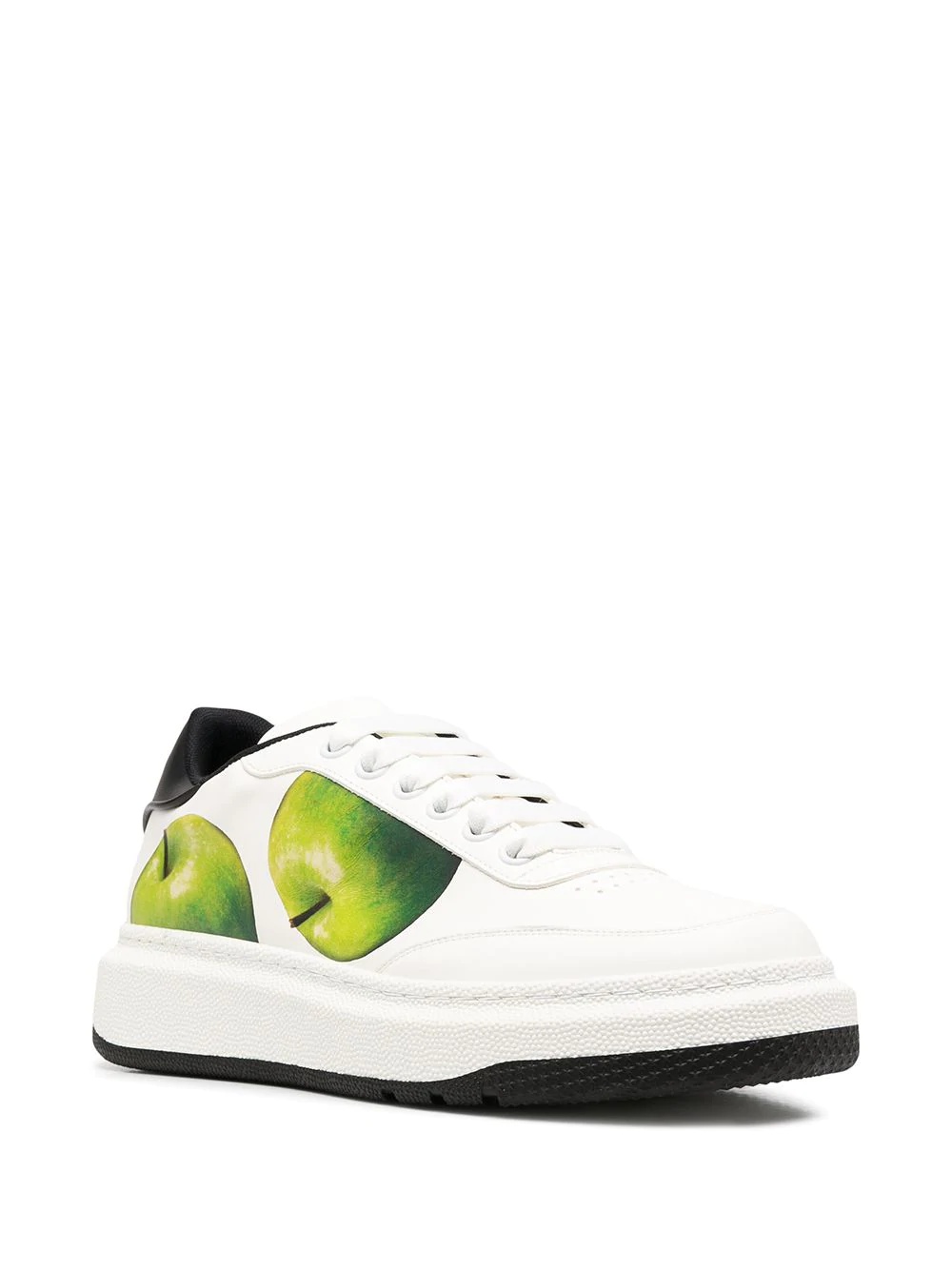 apple print low-top sneakers - 2